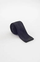 Single Black Custom Squared Bottom Knit Necktie