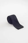 Extra Long  Black Custom Squared Bottom Knit Necktie