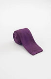 (10) Purple Custom Squared Bottom Knit Neckties
